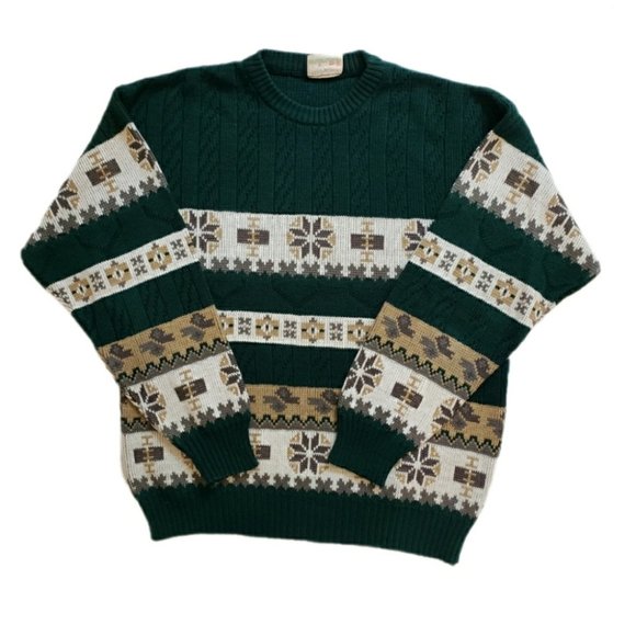Northwest Territory Green and White Crewneck Sweater - Picture 12 of 12